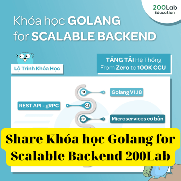 Khóa học Golang for Scalable Backend 200Lab mới nhất